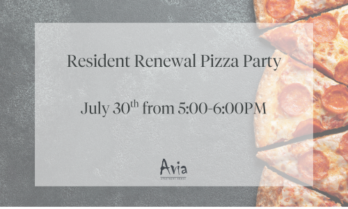 Resident Renewal Pizza Party Resident Renewal Pizza Party
