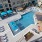 over head view of swimming pool area